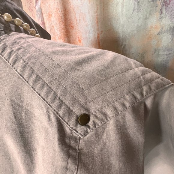 VTG 📌80s Button Down Dress with 3/4 Sleeves and Pockets - Picture 12 of 16